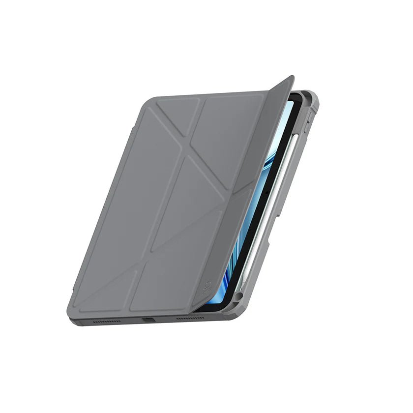 Origo晶透皮紋 筆槽保護殼 iPad Air M2/M3 11吋 / 4th-7th 10.9吋