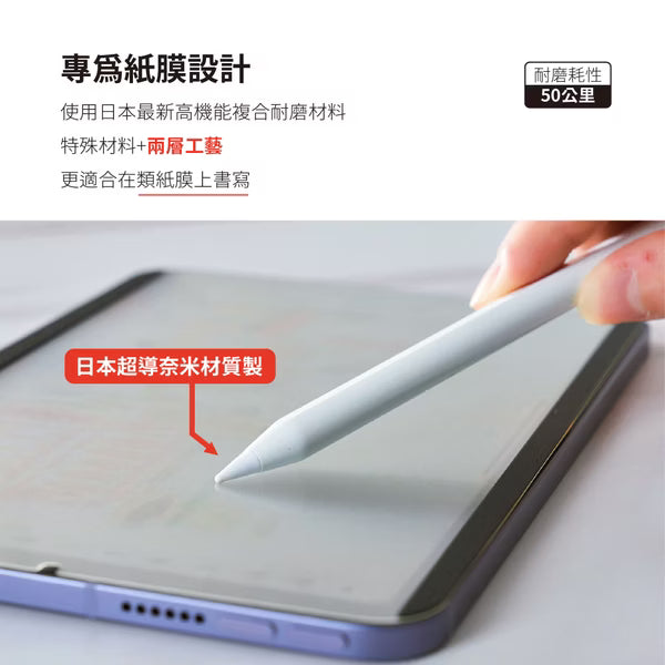 NovaPlus UX Apple Pencil 1/2代/Pro/USB-C 日本材料超耐磨替換筆尖組-白色 (亦適用NovaPlus A6/A7/A8Pro)