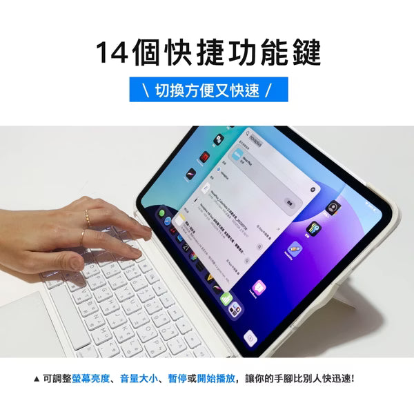 Konnecter Pro靈巧iPad鍵盤保護殼 (通用10.9/11吋-Air4/5/AirM2/M3/M4/iPad 10/11、Pro1-4th)黑色