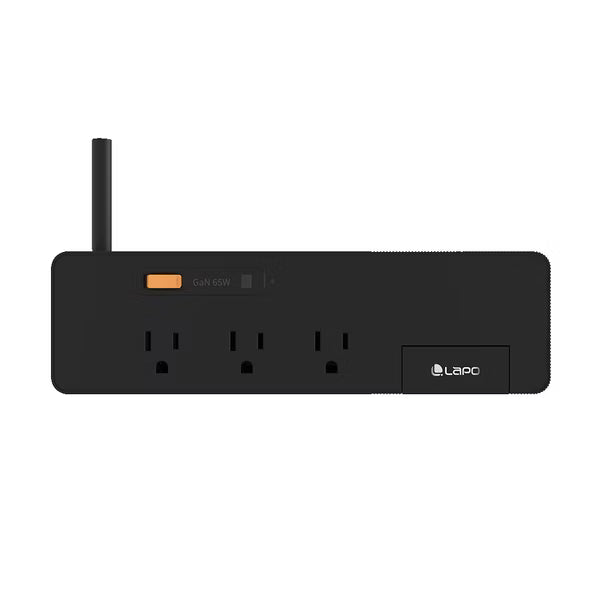 LaPO 1開6插3USB 氮化鎵GaN 65W快充延長線