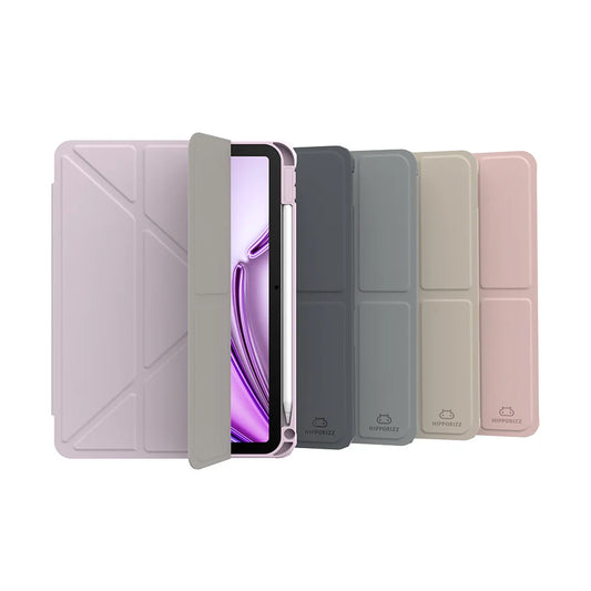 Origo晶透皮紋 筆槽保護殼 iPad Air M2/M3 11吋 / 4th-7th 10.9吋