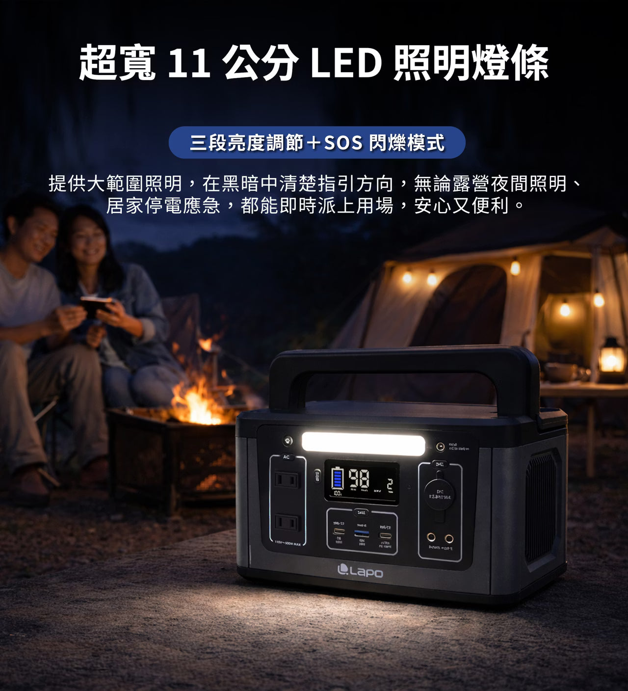 LaPO 500W 攜帶式儲能快充行動電源 LPB-500G