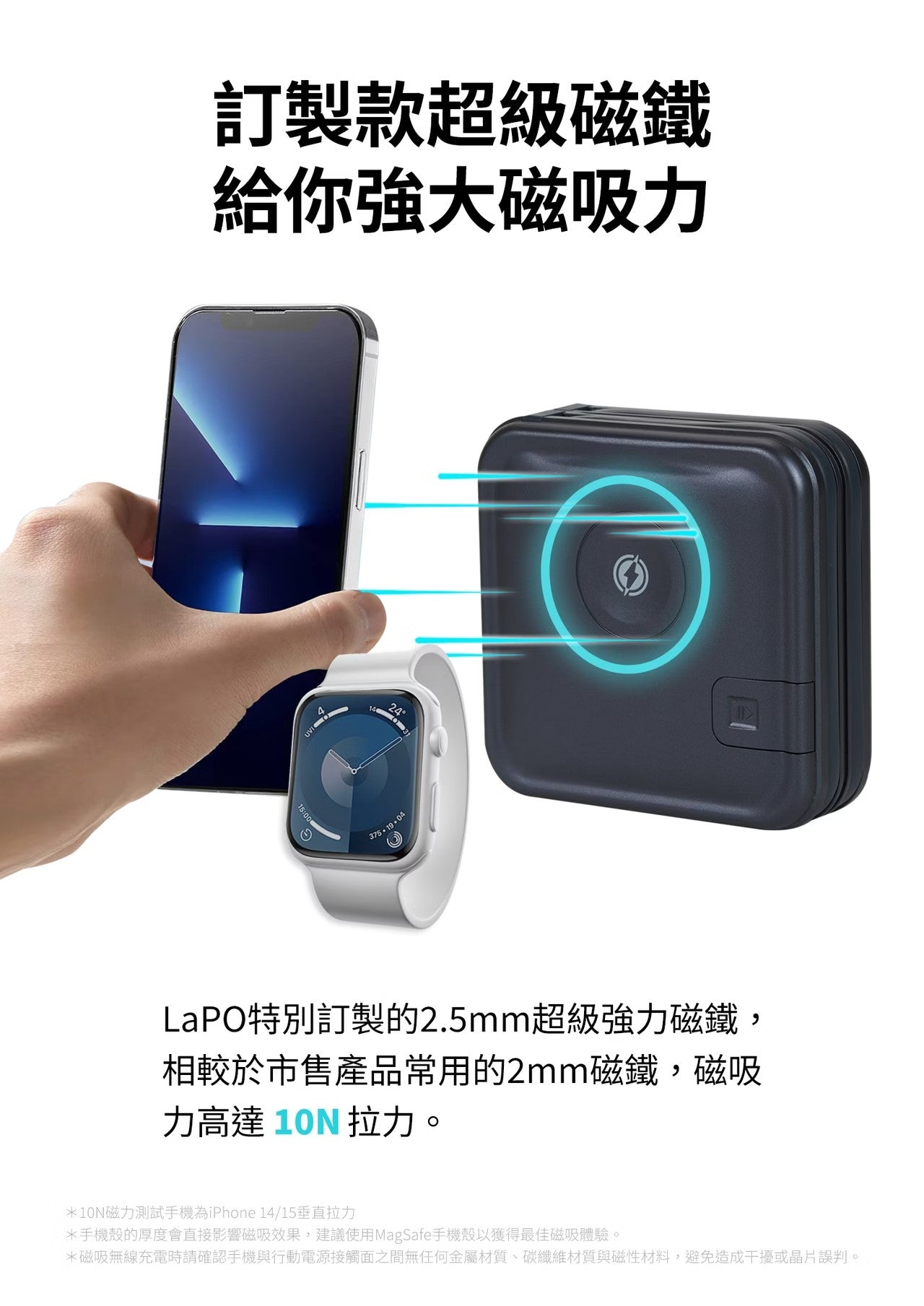 LAPO 全功能無線充電行動電源TC版 WT-08 琉光金