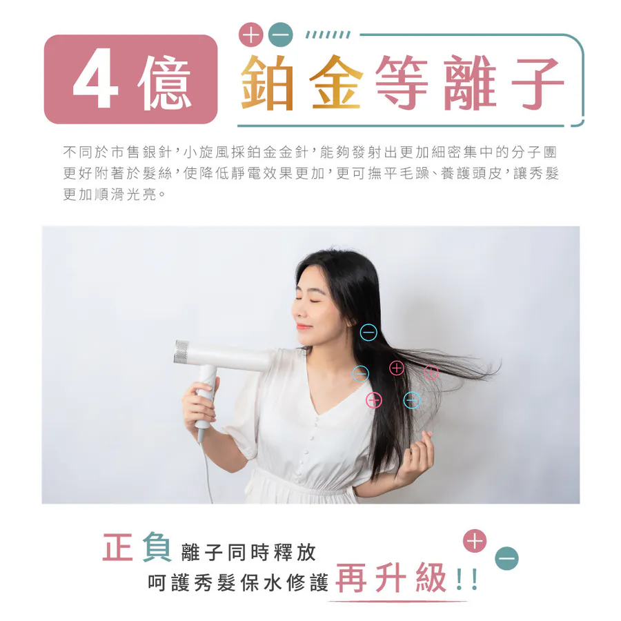 KINYO KH-9660GY 全球電壓無刷吹風機(白)