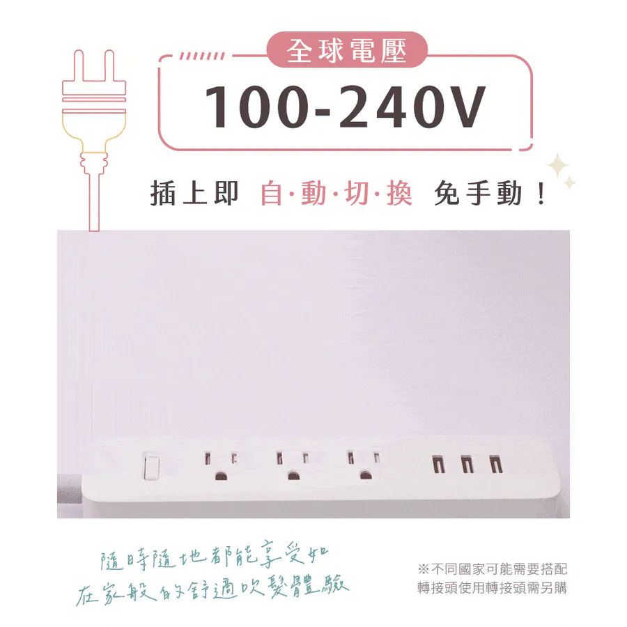 KINYO KH-9660GY 全球電壓無刷吹風機(白)