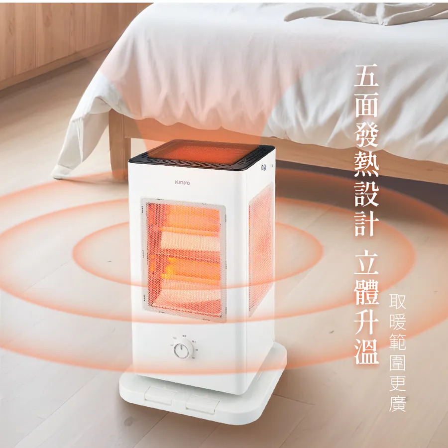 KINYO 五面取暖直立式電暖器 EH-520(白)
