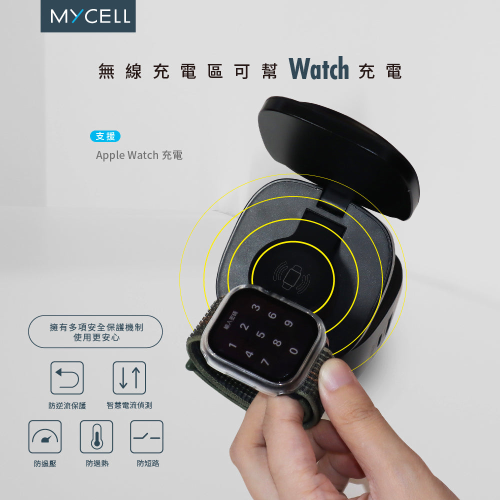 Mycell 65W GaN 5in1 磁吸式無線充電器